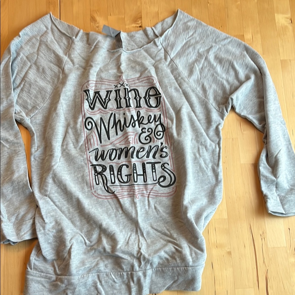Gray Graphic Sweatshirt Women’s Rights